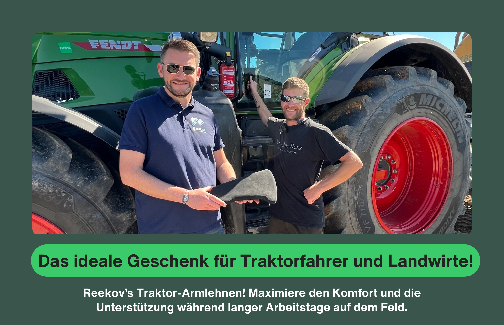 Traktor-Armlehnen für ultimativen Komfort während langer Arbeitstage auf dem Feld